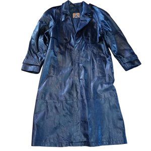 Phase 2 VTG Leather Trench Coat Sz XL..